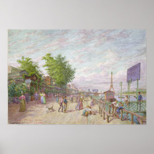 Quai du Peka du Jour, Boulogne Billancourt, 1897 Poster