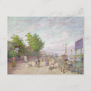 Quai du Point du Jour, Boulogne Billancourt, 1897 Vykort