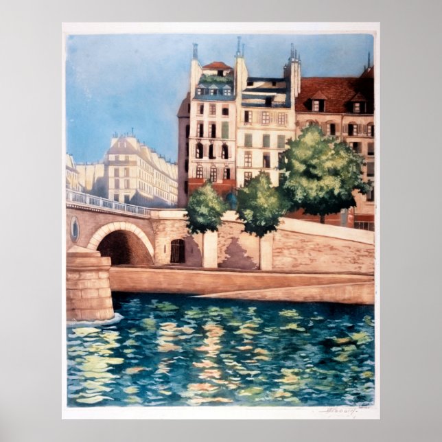 "Quai Saint-Michel", Paris, Poster (Framsidan)