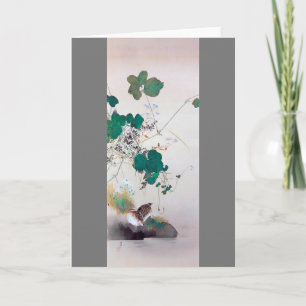 Quail and Autumn Flowers, Watanabe Seitei Kort