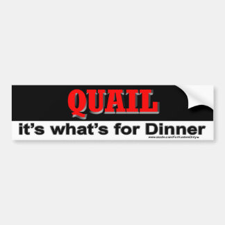 QUAIL är det vad är för middagbildekal Bildekal