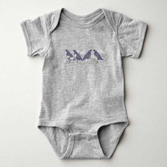 Quail Baby Bodykosten T Shirt (Framsida)