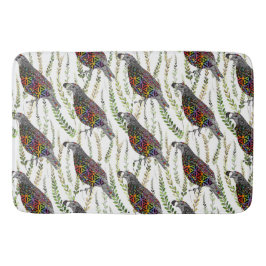Quail Bath Mat, av typen Cute och Colorful Mountai Badrumsmatta