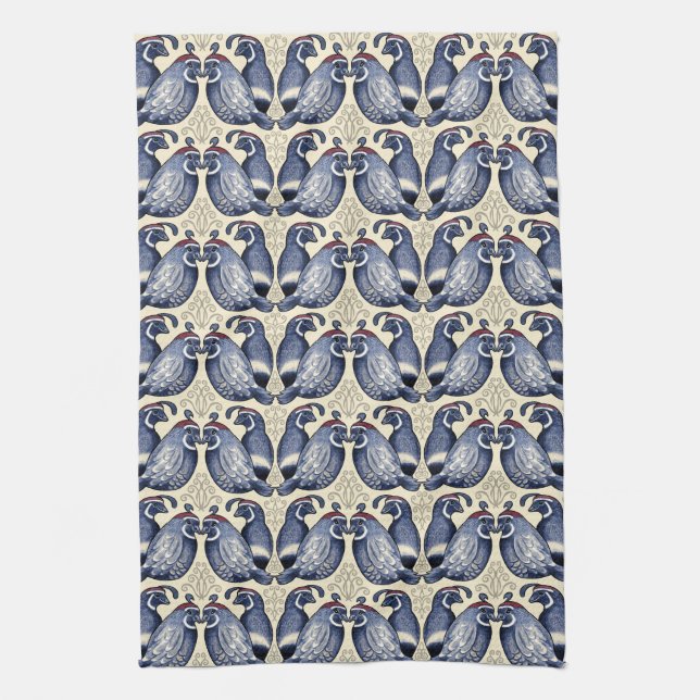 Quail Bird Decorative Kitchen Towel Kökshandduk (Vertikal)