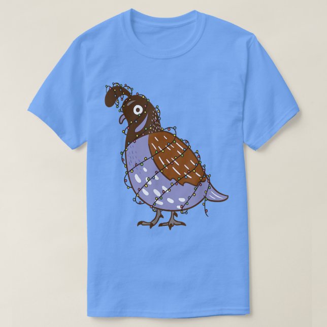 Quail Bird med Ljus Costume Quail Lov T Shirt (Design framsida)