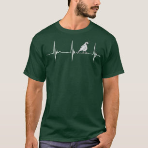 Quail Bird Quail Owner Bird Watcher Heartslag EKG T Shirt