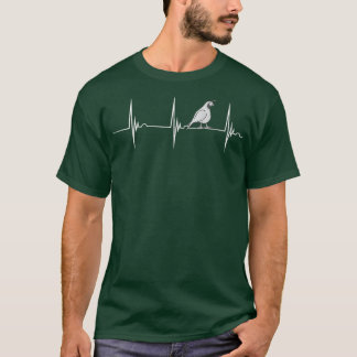 Quail Bird Quail Owner Bird Watcher Heartslag EKG T Shirt