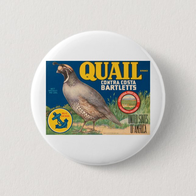 Quail Brand Contra Costa Bartletts Knapp (Framsida)