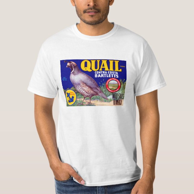 Quail Brand Contra Costa Bartletts Tee Shirt (Framsida)