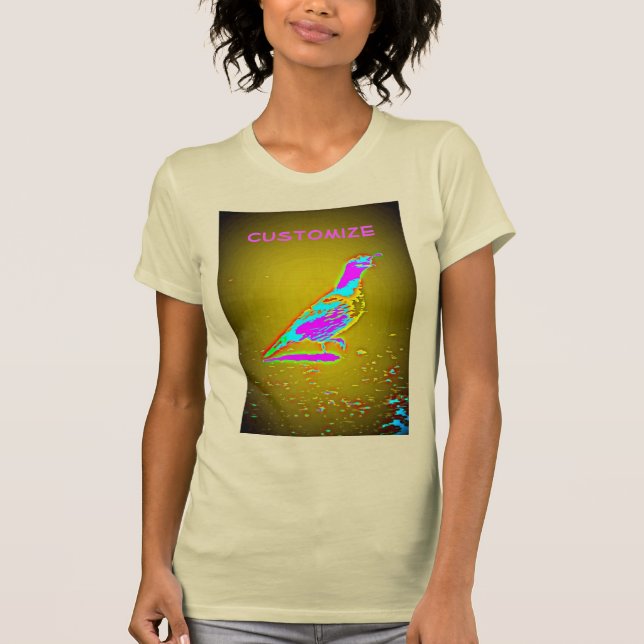 Quail-design för flera färgader t shirt (Framsida)