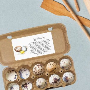 Quail Egg Handling Instruction Carton Care Label Fraktsedel