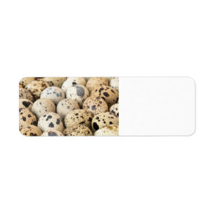 Quail Eggs Returadress Etikett