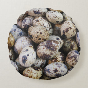Quail Eggs Rund Kudde
