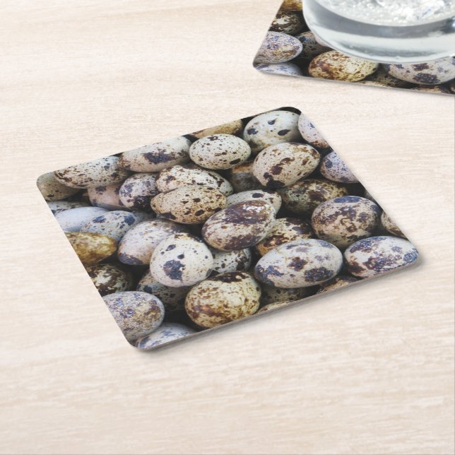 Quail Eggs Underlägg Papper Kvadrat (Vinklad)