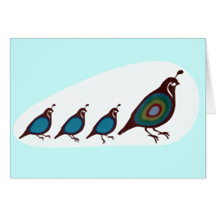 Quail Hälsningskort