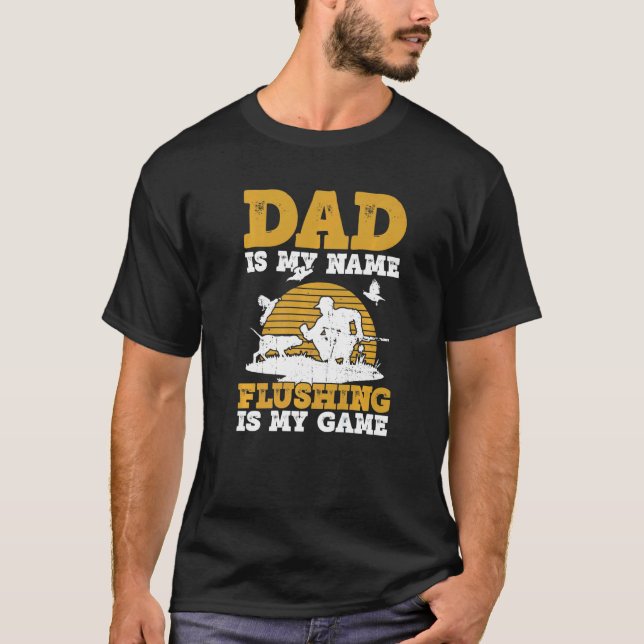 Quail Hunter Dad And Upland Game Hunting Father T Shirt (Framsida)