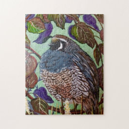 Quail i Bush Puzzle Pussel