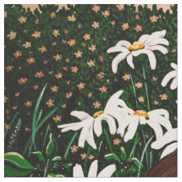 Quail in Daisys Fabric Tyg