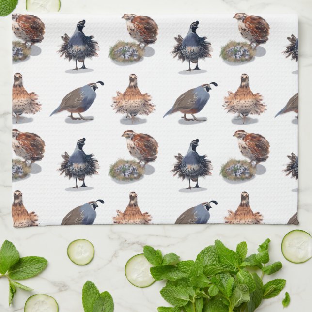 Quail Kitchen Towel Kökshandduk (Vikta)