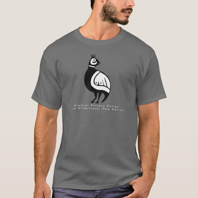 Quail, Mimbres Pottery Design T-Shirt (Framsida)