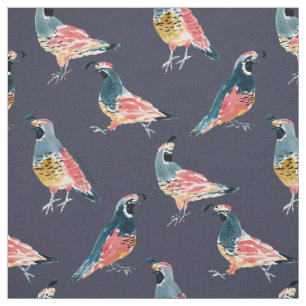 QUAIL O'CLOCK California Quails Midnight Blue Tyg