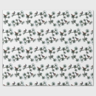 Quail Pine Wrapping Paper Presentpapper