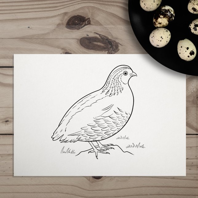 Quail Stämpel (Quail Rubber Stamp)