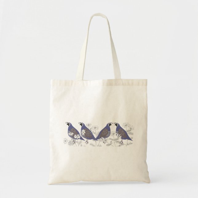 Quail Tote Bag Tygkasse (Framsidan)