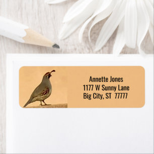 Quail Walk Returadress Etikett