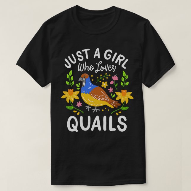Quails Quail Älskare 1 T Shirt (Design framsida)