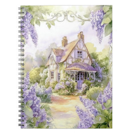 Quaint Cottage med Lilacs Anteckningsbok