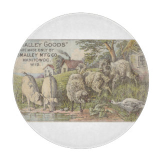 Quaint Farmhouse Animals Rustic Land Scene