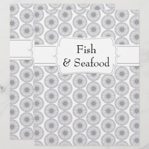 Quaint Grått Blommigt Recipe Divider