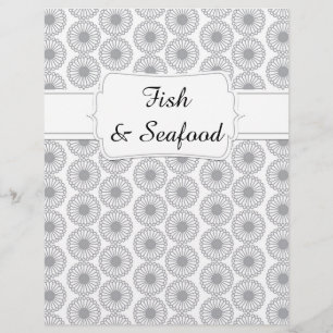 Quaint Grått Blommigt Recipe Divider