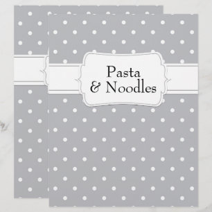 Quaint Grått Polkadot Mönster Recipe Divider