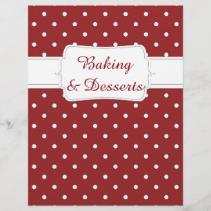 Quaint Maroon Dot Mönster Recipe Divider