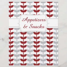 Quaint Maroon & Grått Vine Recipe Divider