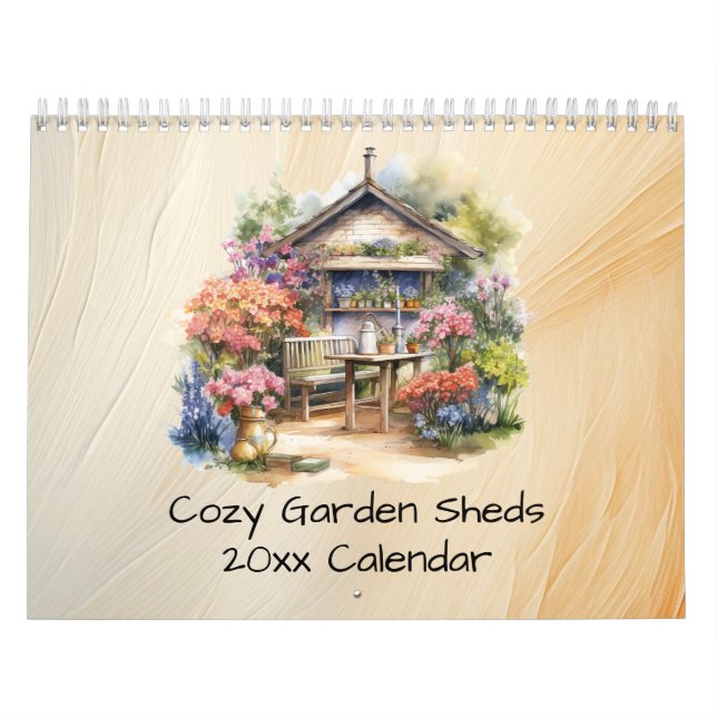 Quaint Mysigt Garden Sheds with Flowers Patios Kalender (Omslag)