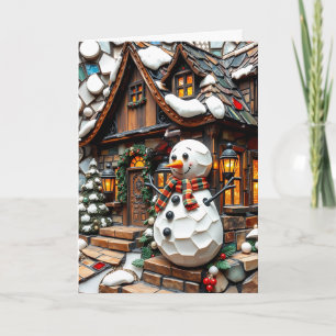 Quaint och Charming jul Mosaic Kort