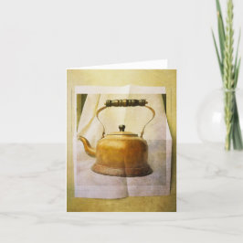 Quaint och Classy Vintage Copper Teakettle Kort