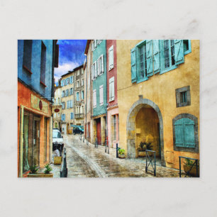 Quaint Old Cobblestone Street Vykort