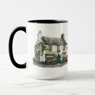 QUAINT WATERCOLOR IRISH LAND VILLAGE SHOP MUGG