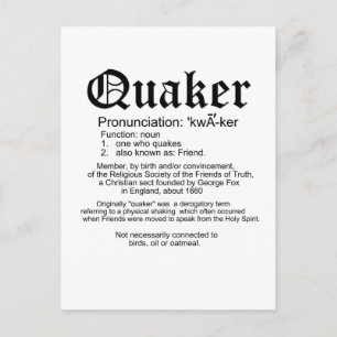 Quaker-definition Vykort