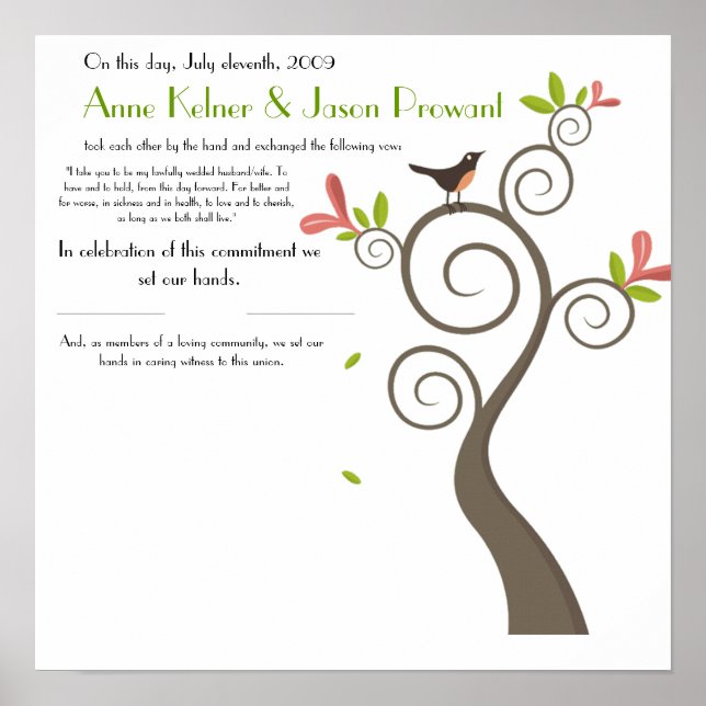 Quaker Giftermål-certifikat - enorm - Anpassad Poster (Framsidan)