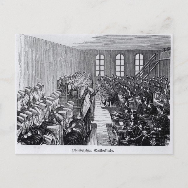 Quaker Meeting, Philadelphia Vykort (Framsida)