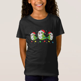 Quaker Parrot Bird Jul Ljus Funny Pet Julafton T Shirt