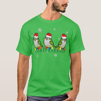 Quaker Parrot Bird Ljus Funny Pet Julafton T Shirt