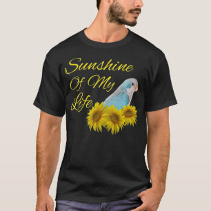 Quaker Parrot Blue Munk Parakeet Sunshine T Shirt