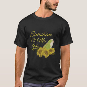 Quaker Parrot Grönt Munk Parakeet Sunshine Sunflow T Shirt