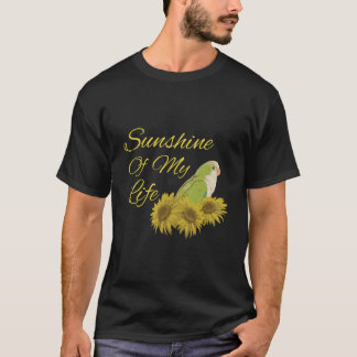 Quaker Parrot Grönt Munk Parakeet Sunshine Sunflow T Shirt